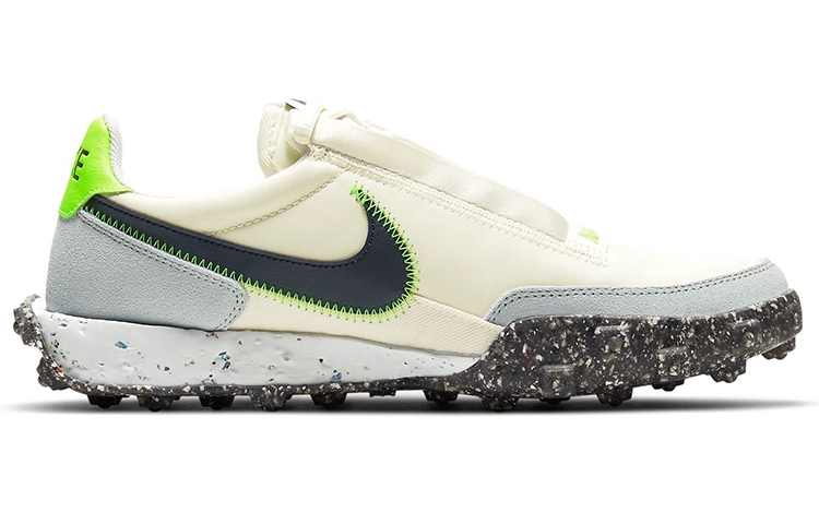 Nike Waffle Racer Crater Pale Ivory Electric Green - вид с внутренней стороны