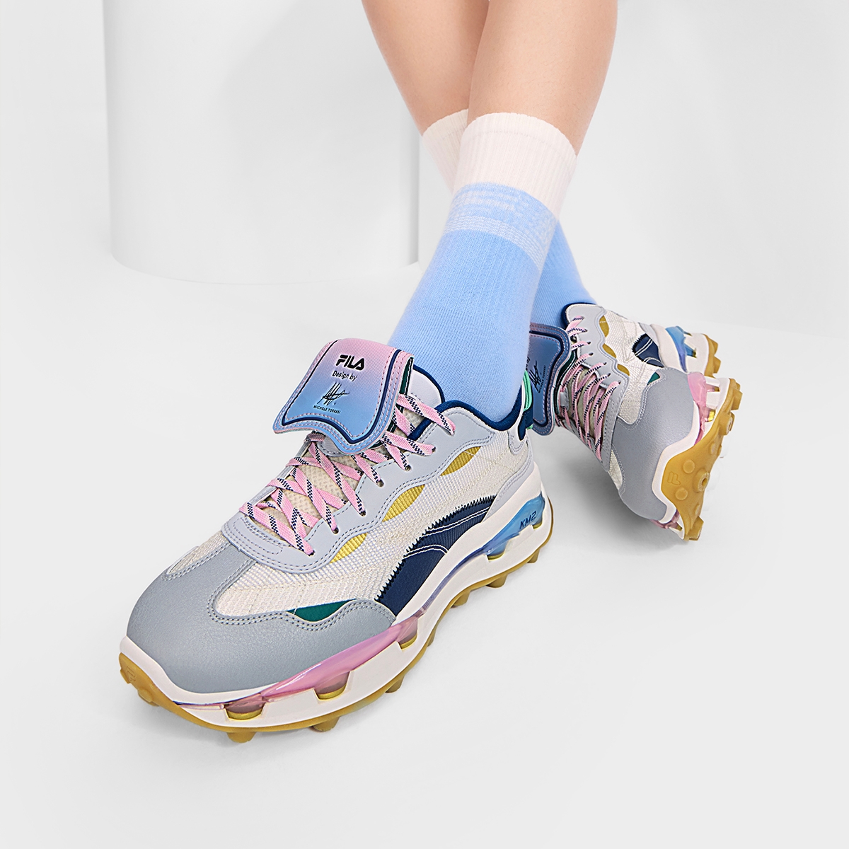 FILA KM2 PO Milk White Lunar Rock Gray - view 7