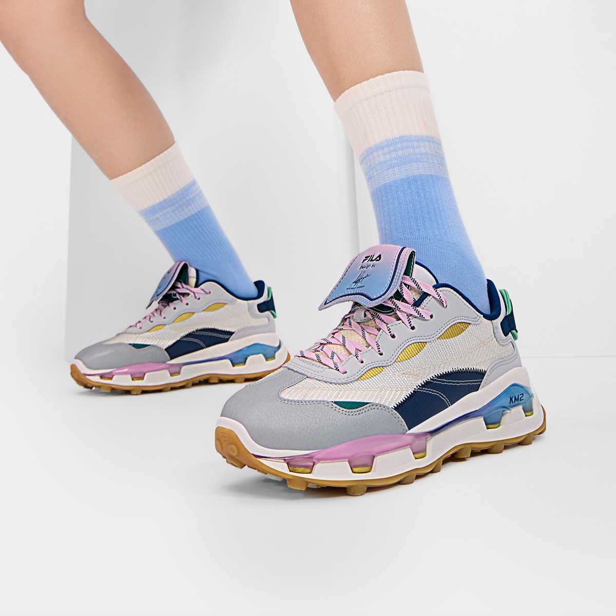 FILA KM2 PO Milk White Lunar Rock Gray - view 9