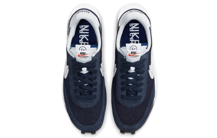 Fragment Design x Sacai x Nike LDWaffle "Blackened Blue" - вид сзади