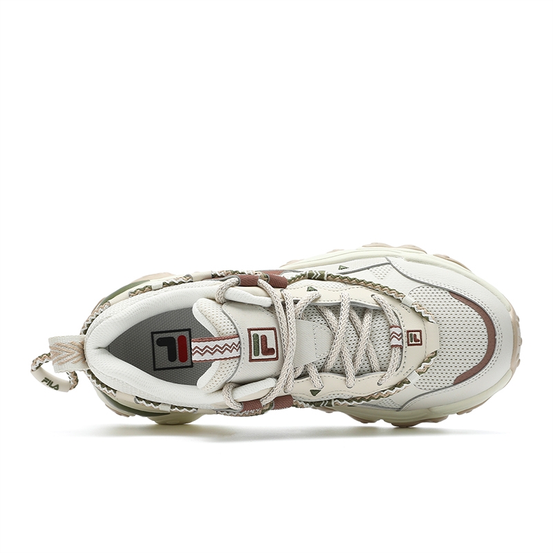 FILA FLUID 5 Cat Paw Shoes 5.0 Yellow White - вид с внутренней стороны