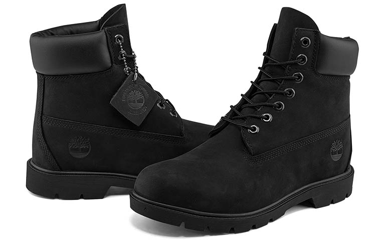 Timberland 6-Inch Premium Black Boots - вид сзади