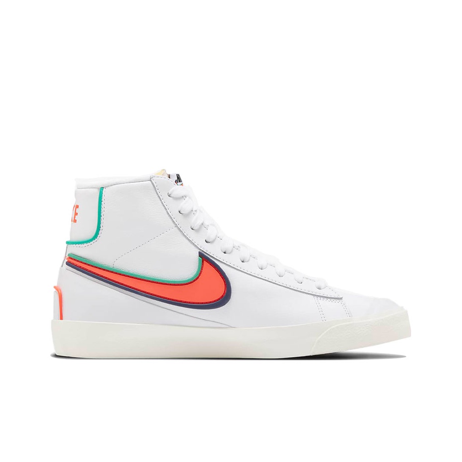Nike Blazer Mid Infinite White Bright Crimson - вид с внутренней стороны