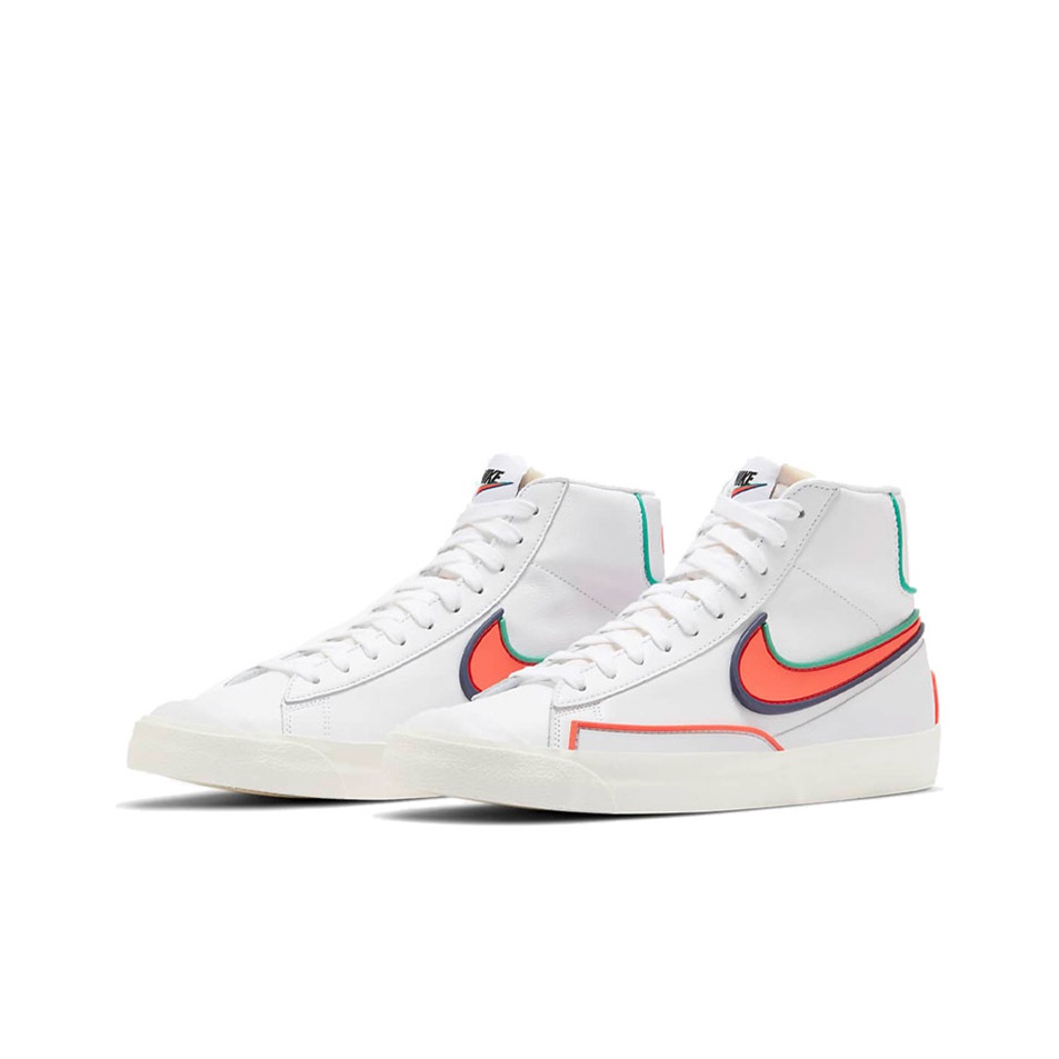 Nike Blazer Mid Infinite White Bright Crimson - вид спереди