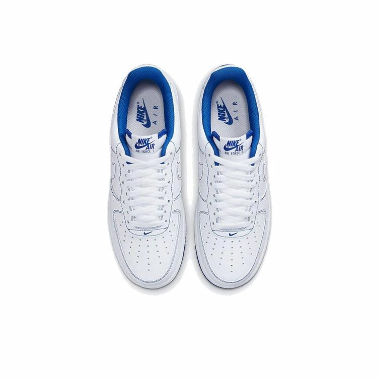 Nike Air Force 1 '07 'Contrast Stitch - White Game Royal' - вид сзади