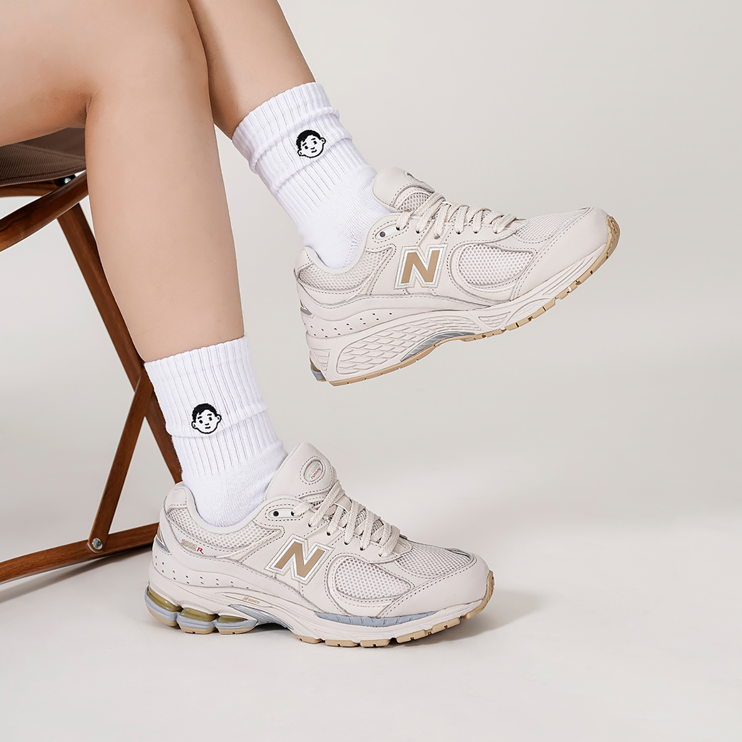 New Balance 2002R "White Beige" (полнота: D) - вид 8