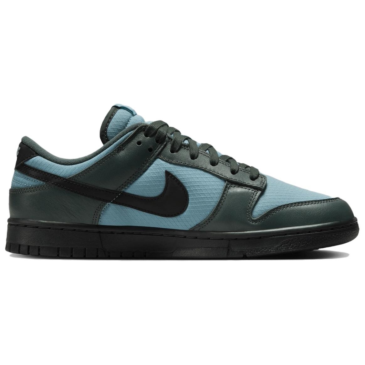 Nike Dunk Low Retro Se Vintage Green Denim Turquoise Anthracite Black - вид с внутренней стороны