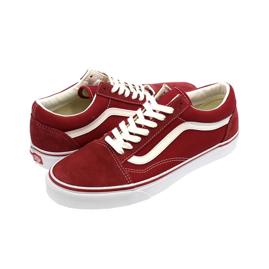 Vans Old Skool Brick Red - view from the inside