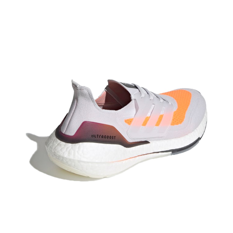 adidas UltraBoost 21 Grey Screaming Orange - вид сзади
