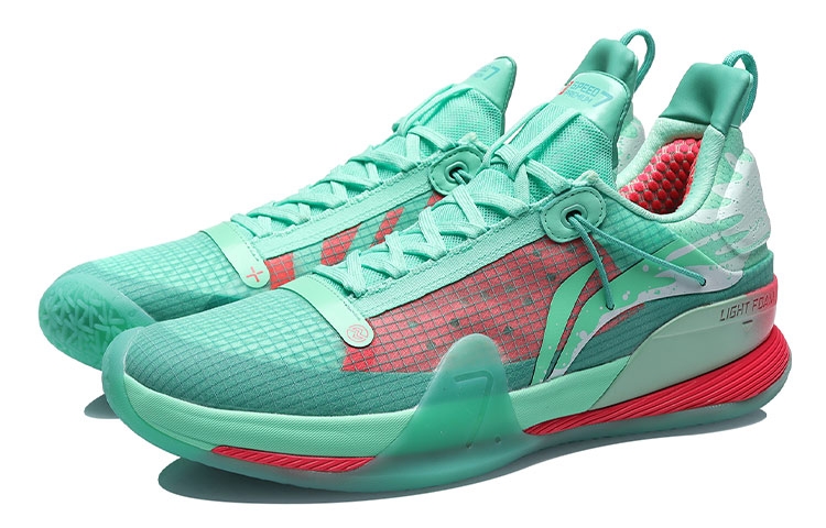 Li-Ning Speed 7 Green/Pink - вид спереди