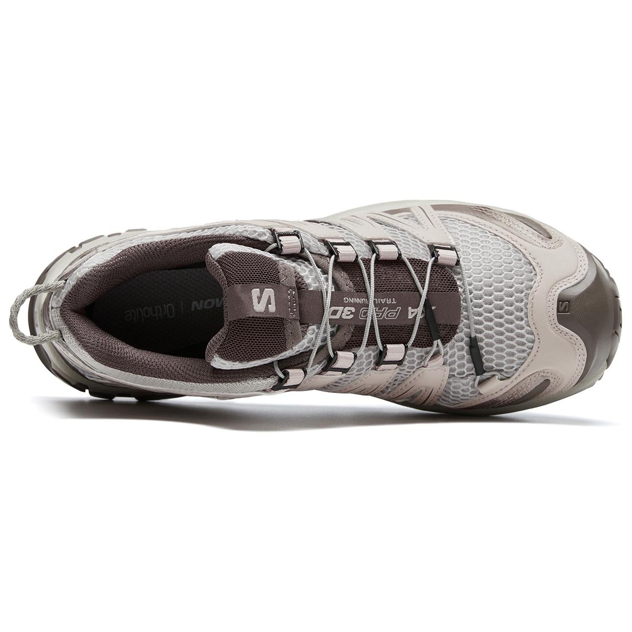 SALOMON XA PRO 3D Hiking / Silver Gray Cloud/Iron Gray/Serene Purple - rear view