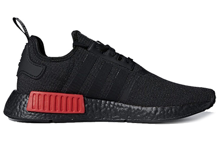 adidas NMD R1 Core Black Lush Red - вид с внутренней стороны