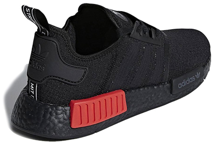 adidas NMD R1 Core Black Lush Red - вид сзади