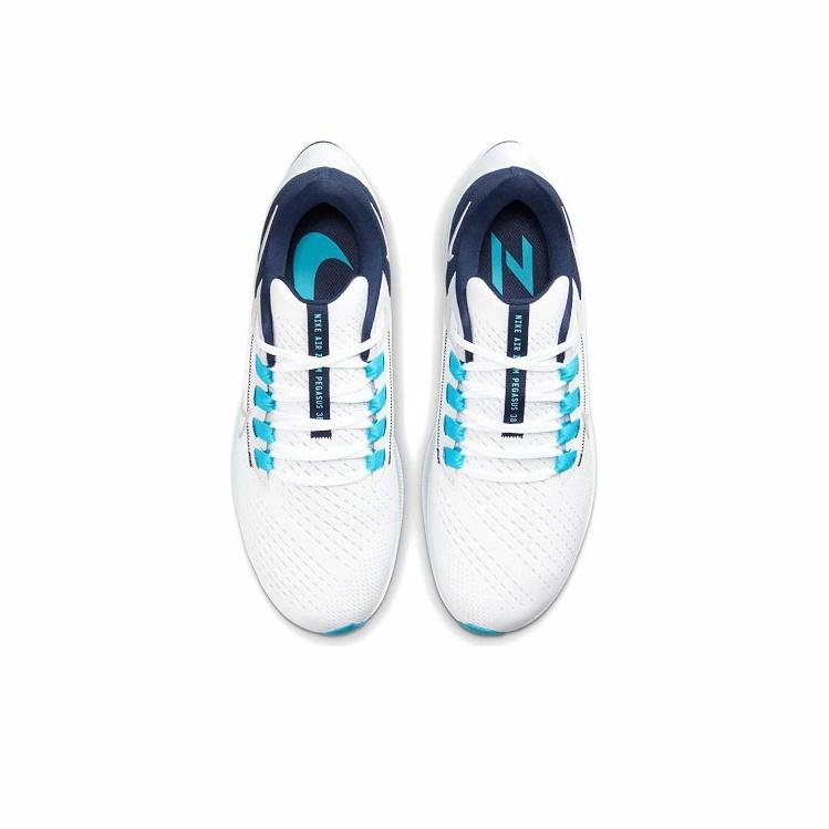 Nike Air Zoom Pegasus 38 'White Midnight Navy' - rear view