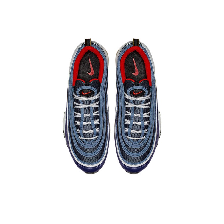 Nike Air Max 97 MIDNIGHT NAVY/HABANERO RED - вид спереди