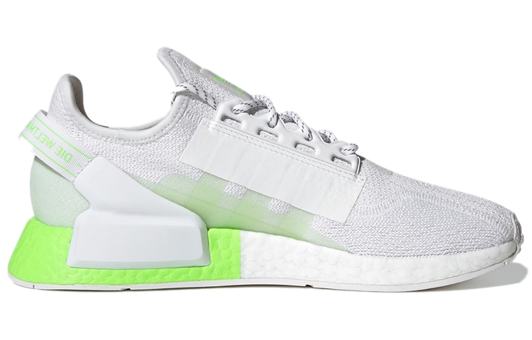 adidas NMD R1 V2 White Signal Green - вид с внутренней стороны