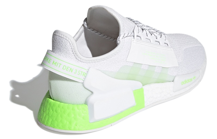 adidas NMD R1 V2 White Signal Green - вид сзади