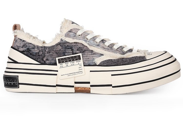 xVESSEL G.O.P. Lows 'Corduroy Gray Tie-dye' Gray Brown - view from the inside