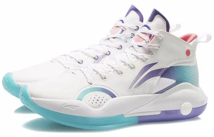 Li-Ning YuShuai 15 White Blue/Purple - front view