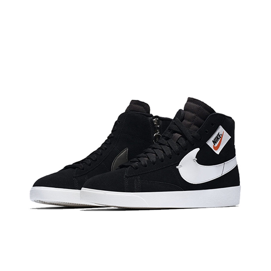 Nike Blazer Mid Rebel Black White - вид спереди