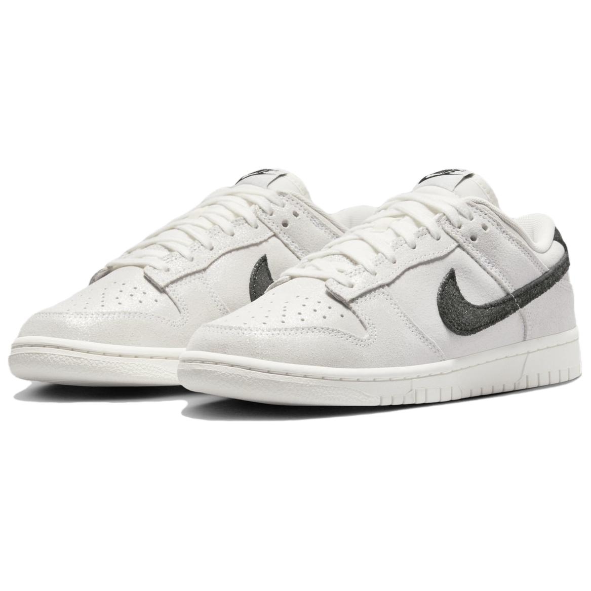 Nike Dunk Low Se White Black Team Red - вид спереди