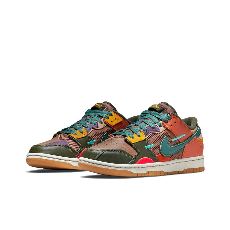 Nike Dunk Low Scrap "Archeo Brown" - вид спереди