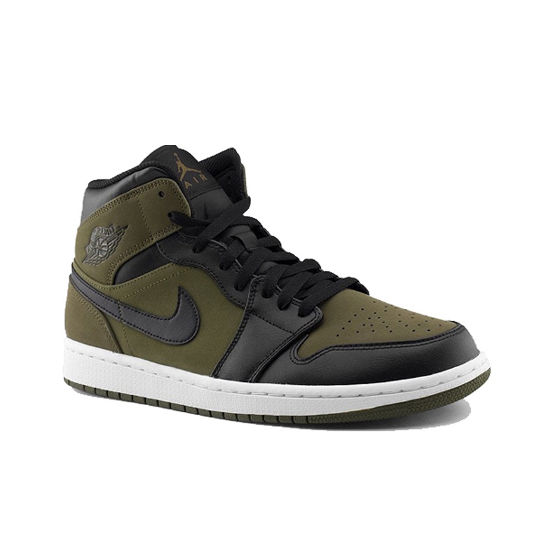 Jordan Air Jordan 1 Retro Mid GS Olive Canvas - вид с внутренней стороны