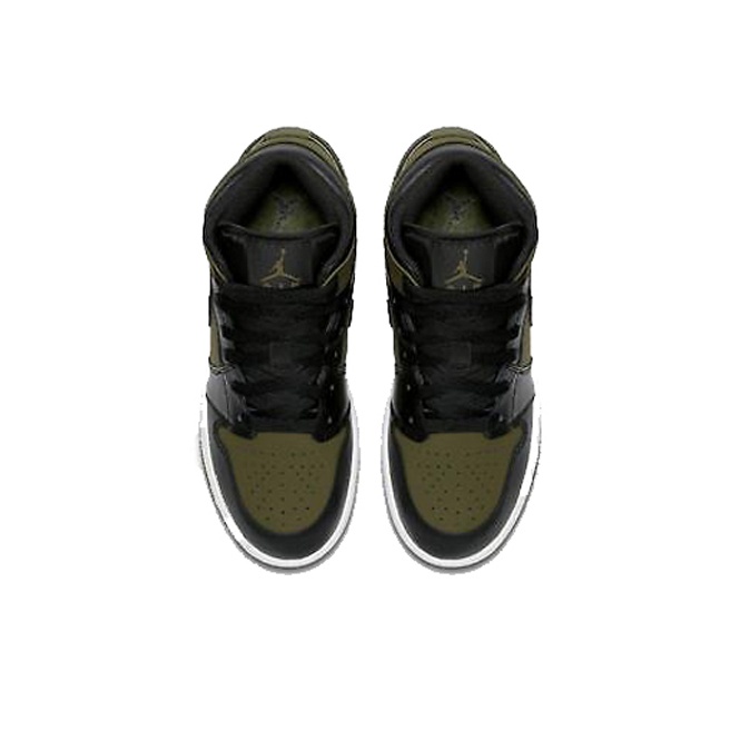 Jordan Air Jordan 1 Retro Mid GS Olive Canvas - вид сзади