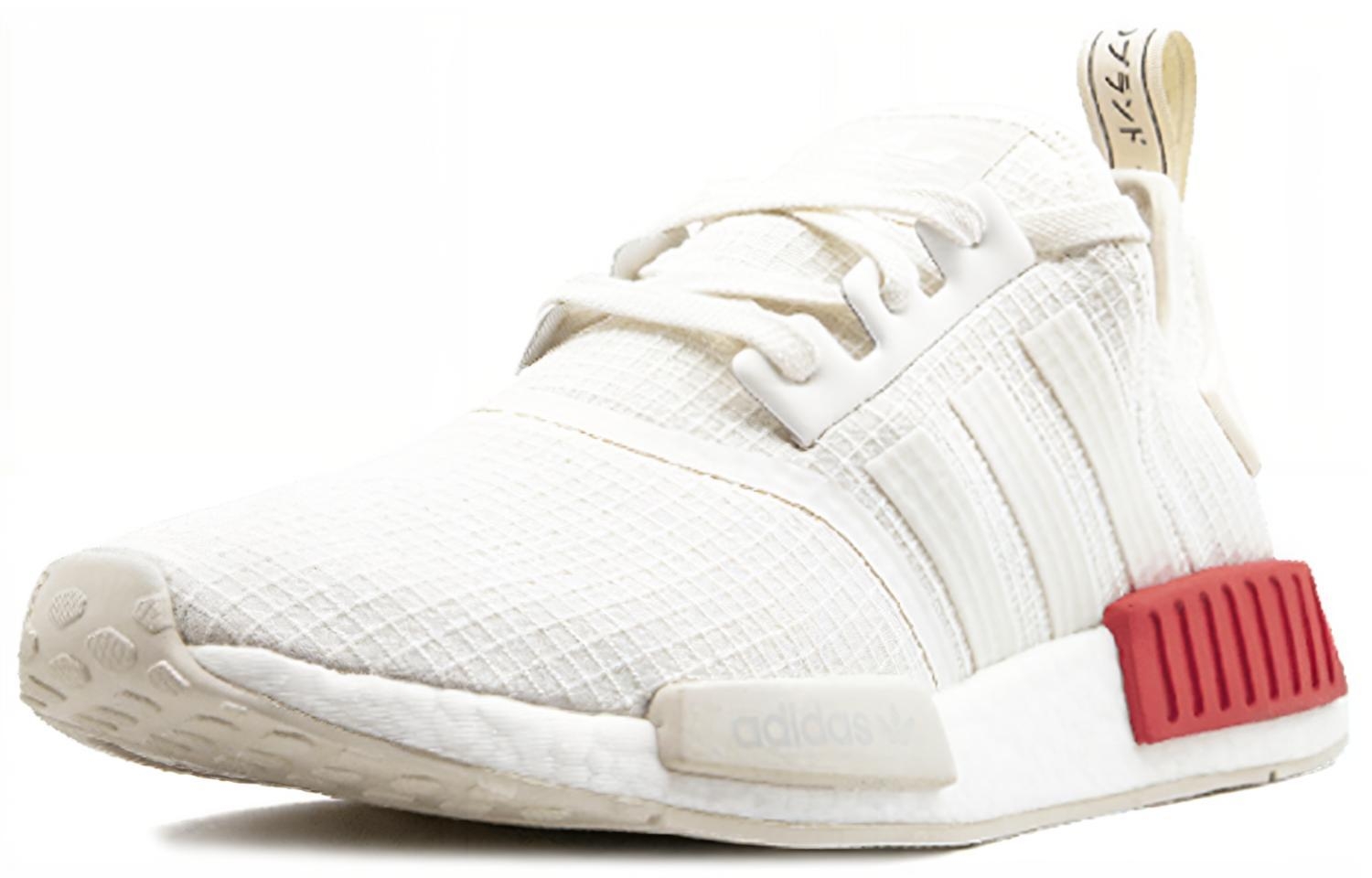 adidas NMD R1 Off White Lush Red - вид с внутренней стороны
