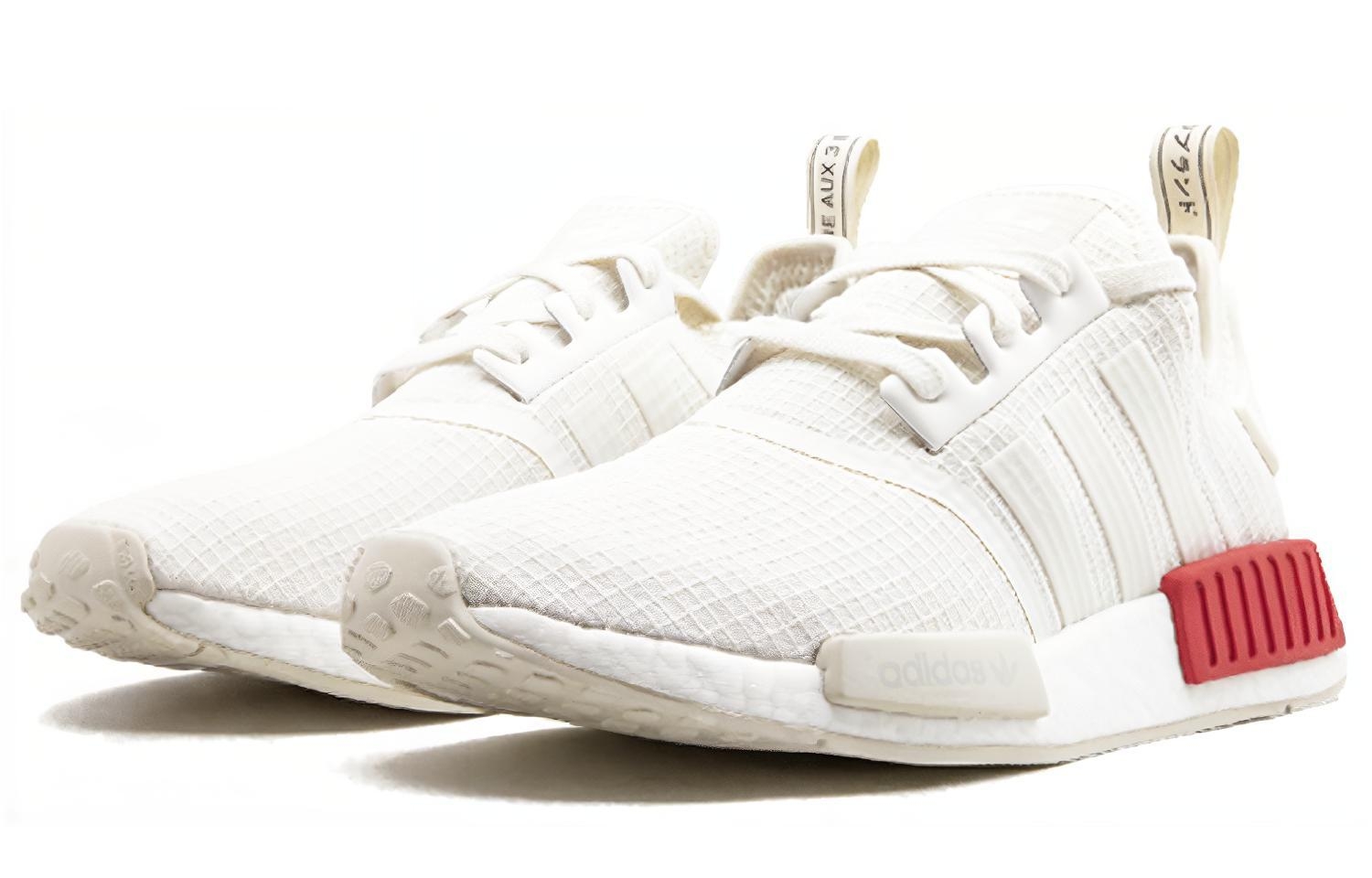 adidas NMD R1 Off White Lush Red - вид спереди