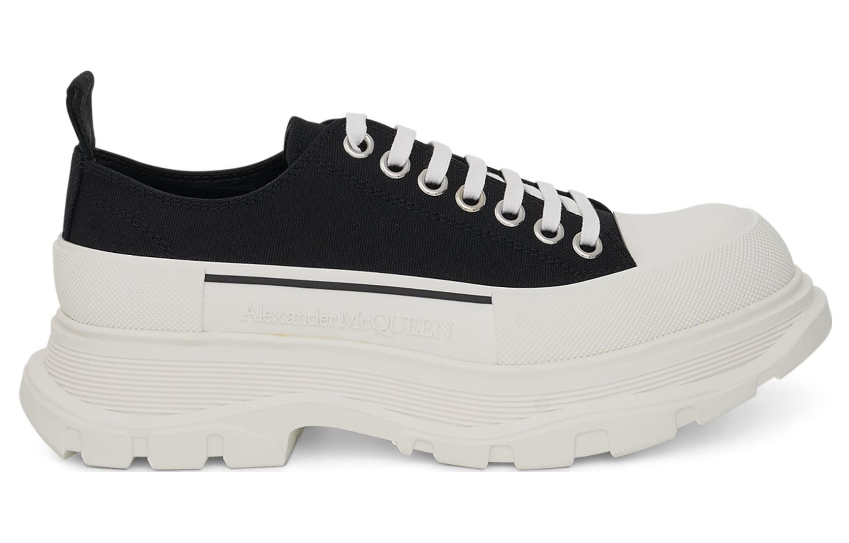 Alexander McQueen Tread Slick Low Lace Up Black White - вид с внутренней стороны