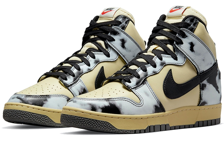 Nike Dunk High 1985 Black Acid Wash - вид спереди