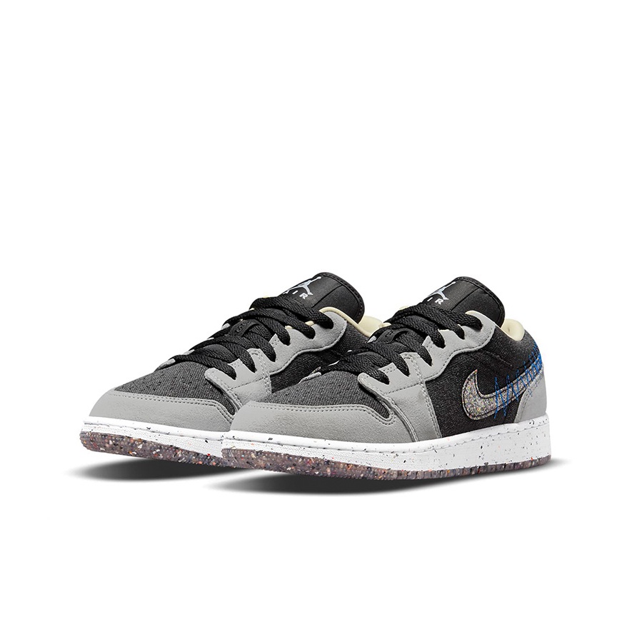 Jordan Air Jordan 1 Low Se (GS), Lt Smoke Grey/Multi-Color-Black - front view