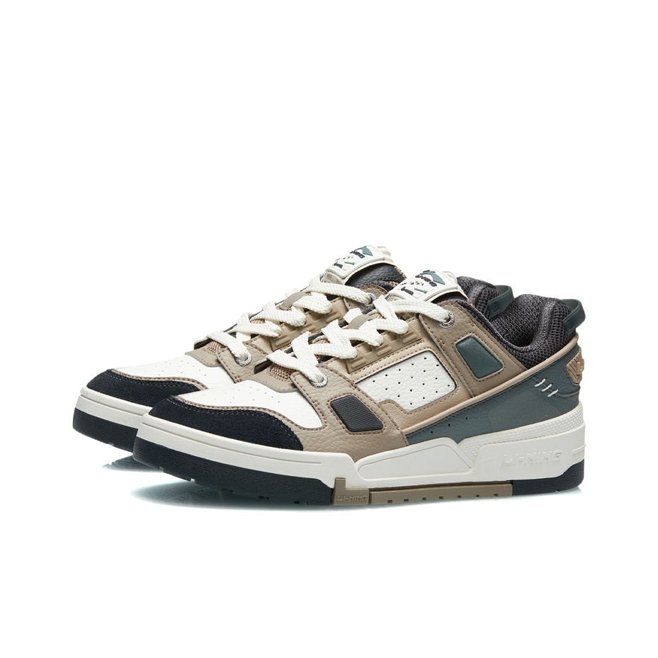 Li-Ning Low-Top 'White Brown Black' - front view
