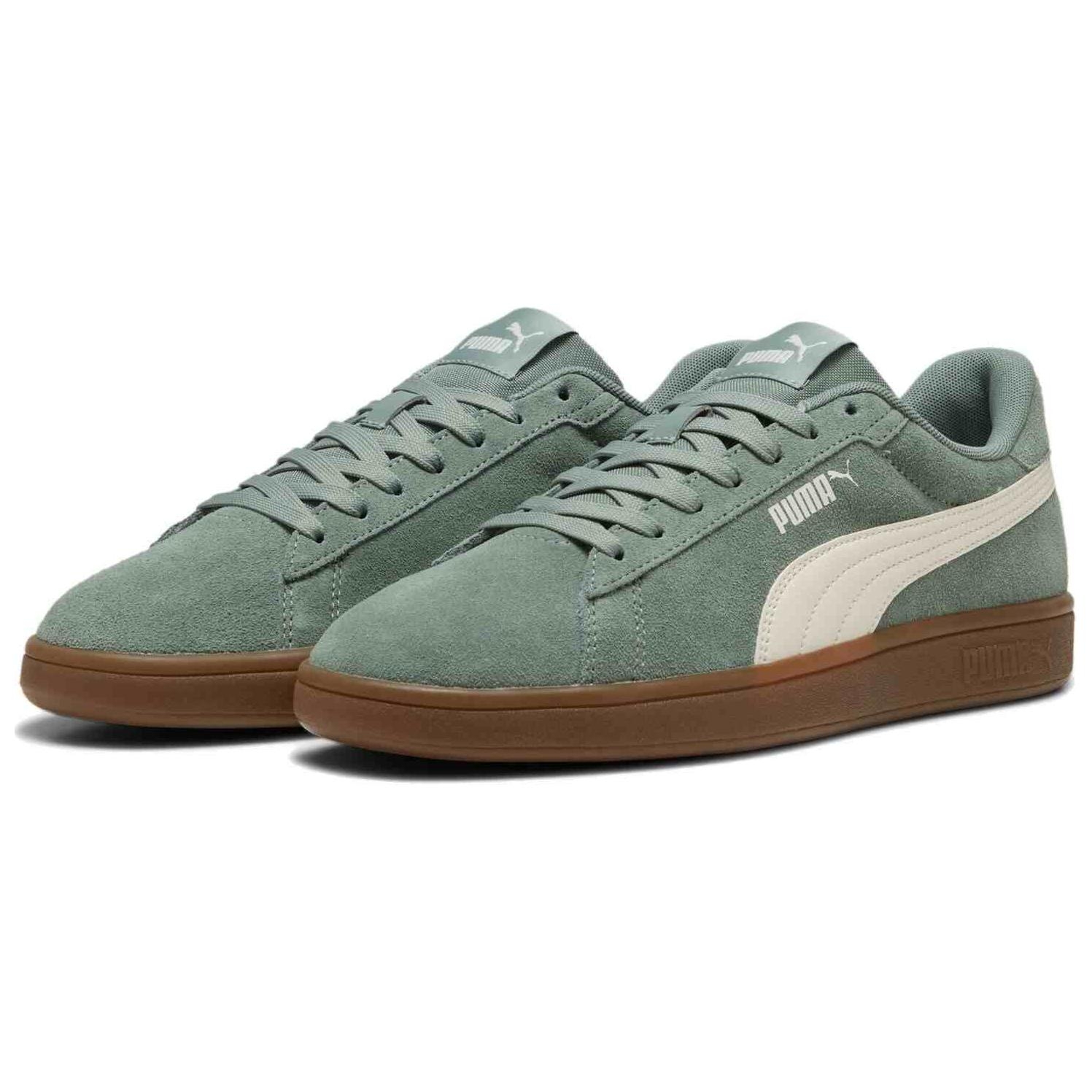 Puma Smash 3.0 Turquoise White Brown - вид с внутренней стороны