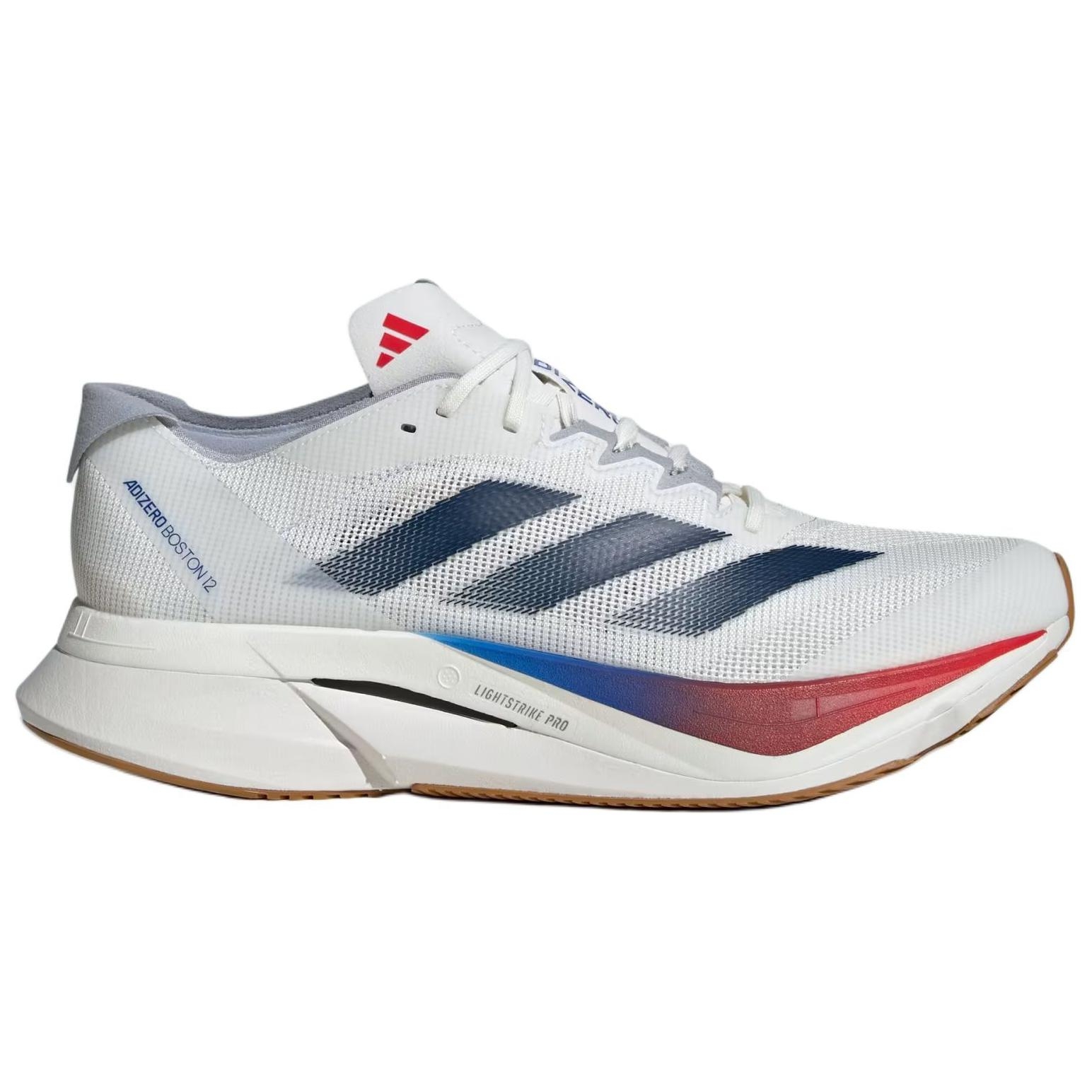 adidas Adizero Boston 12 Core White Dark Blue Pure Ruby - вид с внутренней стороны