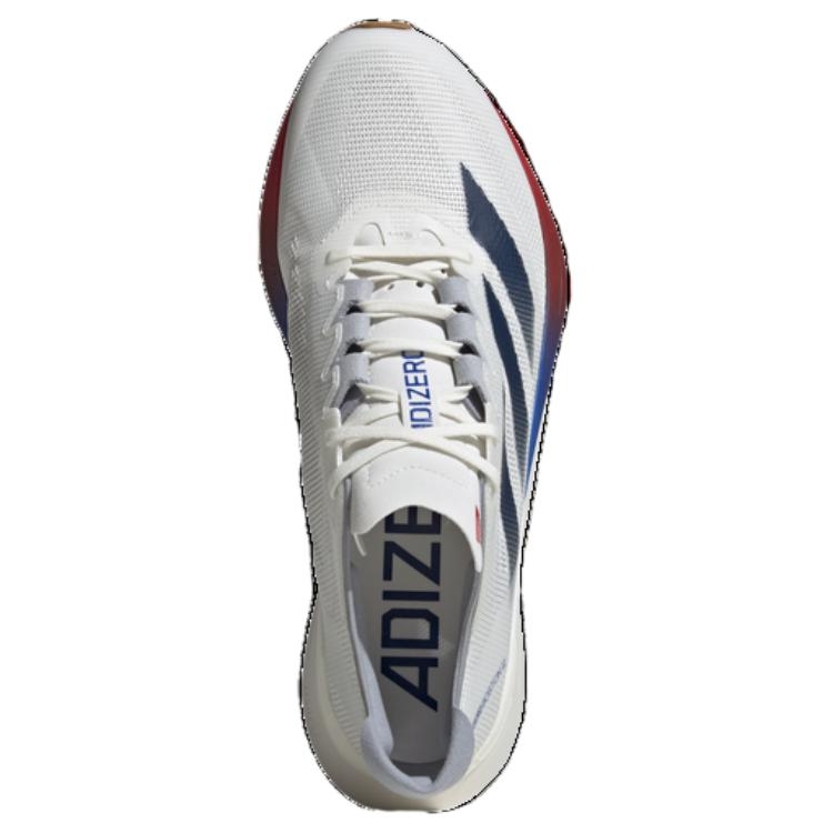 adidas Adizero Boston 12 Core White Dark Blue Pure Ruby - вид сзади