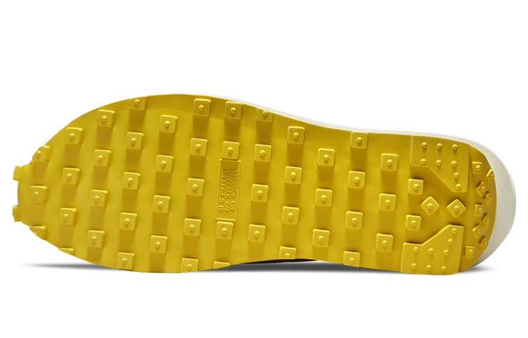Sacai x Nike LDWaffle black and bright citron - вид 6