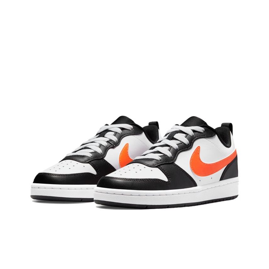 Nike Court Borough 2 Low White Black Orange GS - view 11