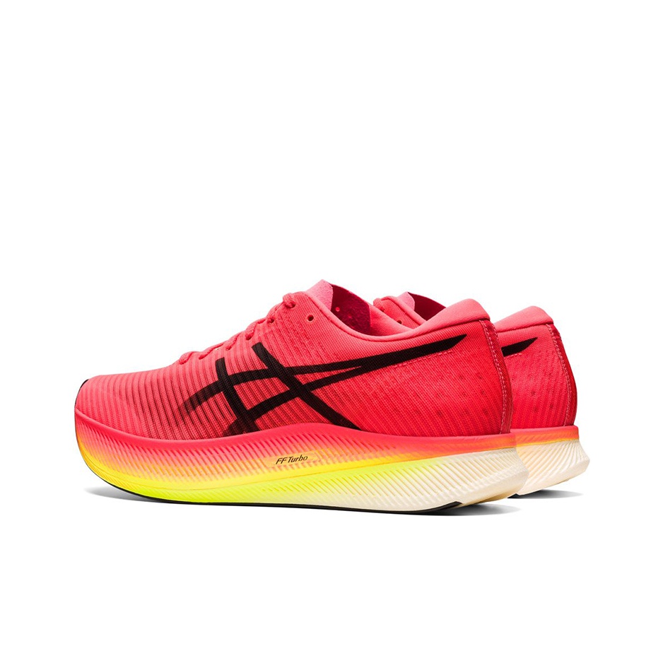 ASICS Metaspeed Sky 'Performance Red Yellow' - rear view
