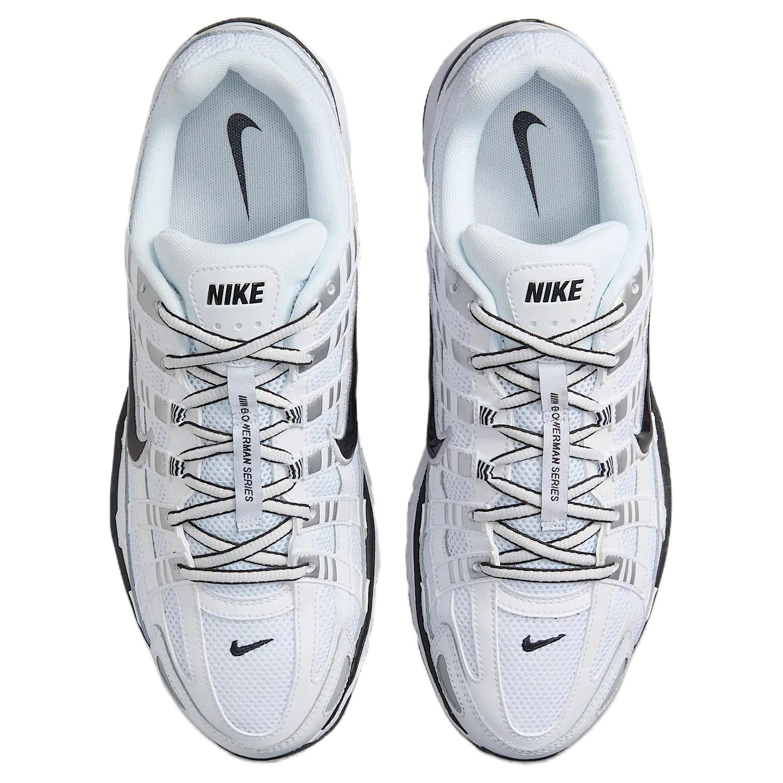 Nike P-6000 White Metallic Silver Black - вид сзади