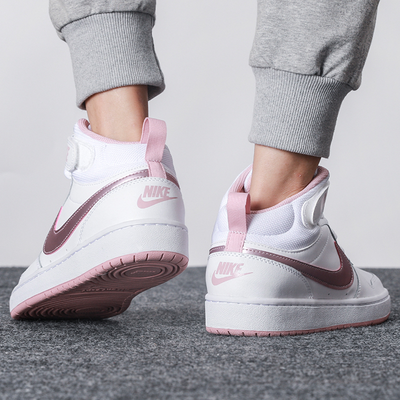 Nike Court Borough Mid 2 GS White Pink Glaze - вид с внутренней стороны