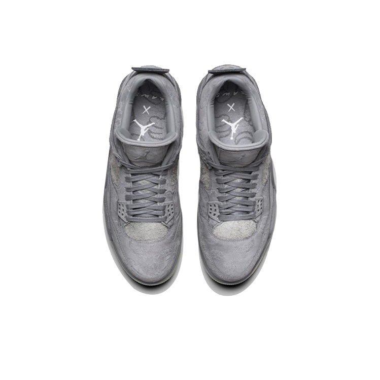 KAWS x Air Jordan 4 Retro Cool Grey - вид спереди