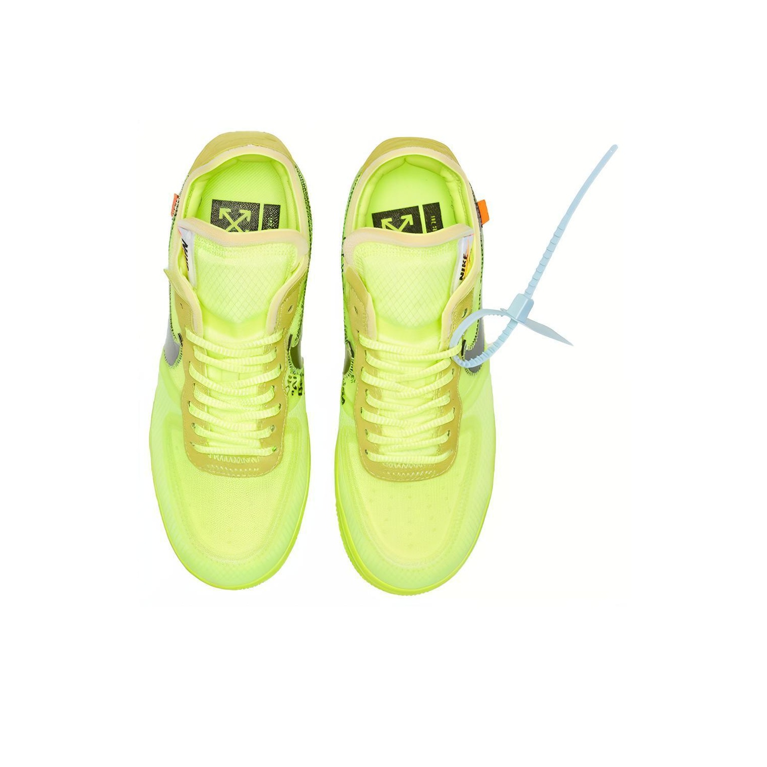 OFF-WHITE x Nike Air Force 1 Part 2 Volt THE TEN - вид сзади
