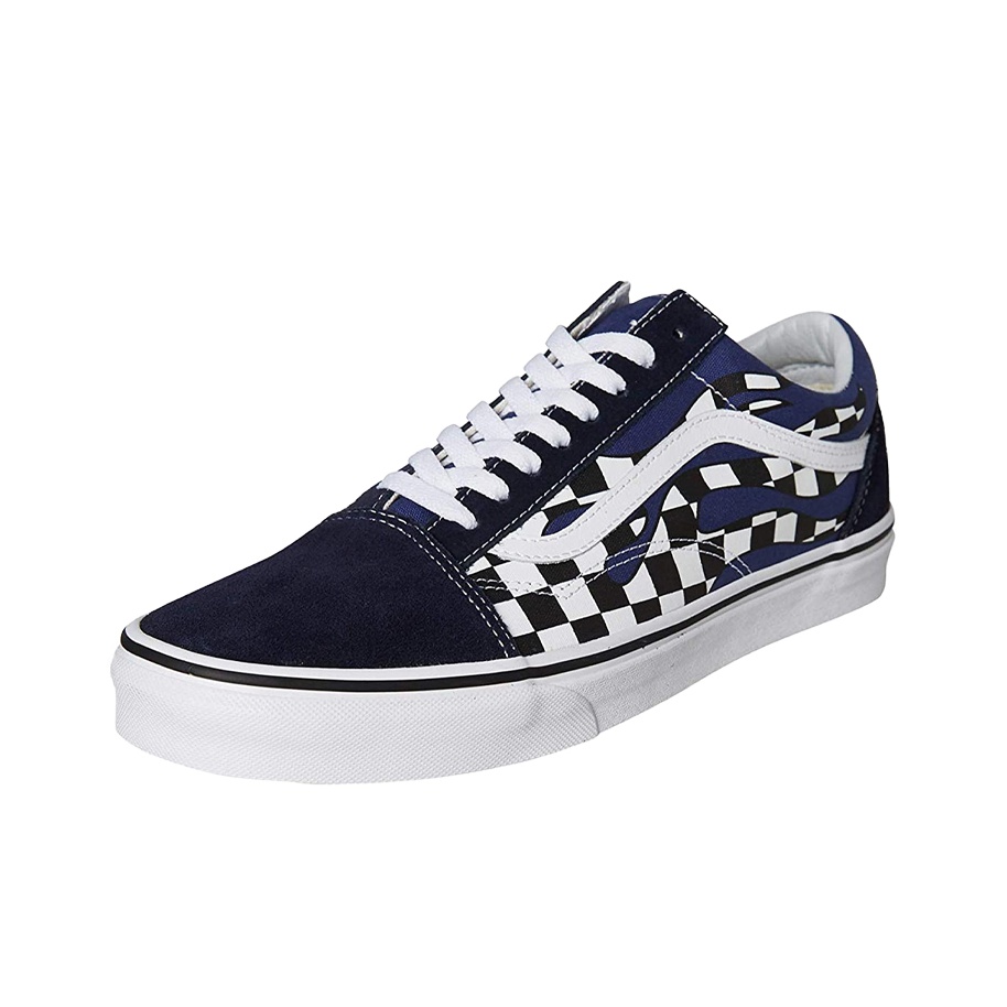 Vans Old Skool Checker Flame Blue Blue-Checker True-White - вид с внутренней стороны