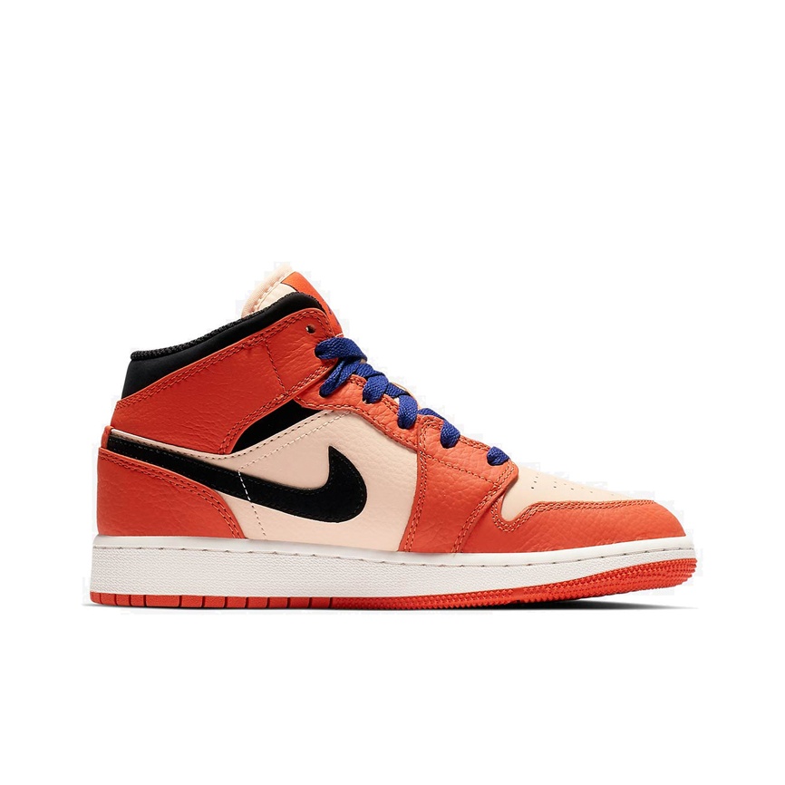 Jordan Air Jordan 1 Mid SE GS Team Orange - вид с внутренней стороны