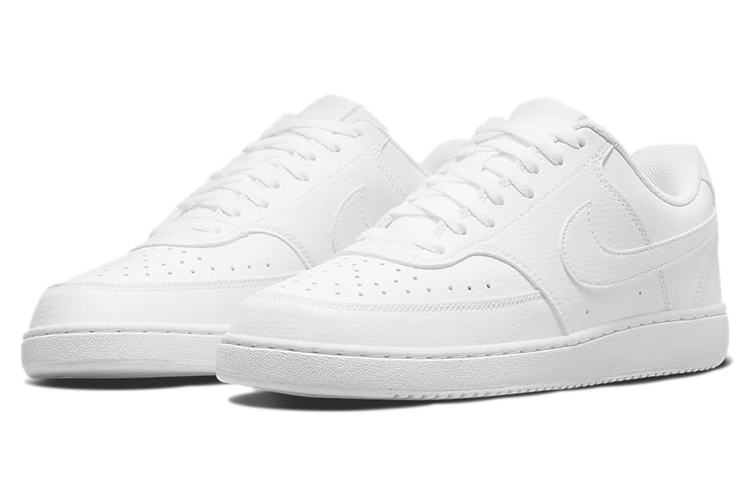 Nike Court Vision Low Next Nature Triple White - вид спереди