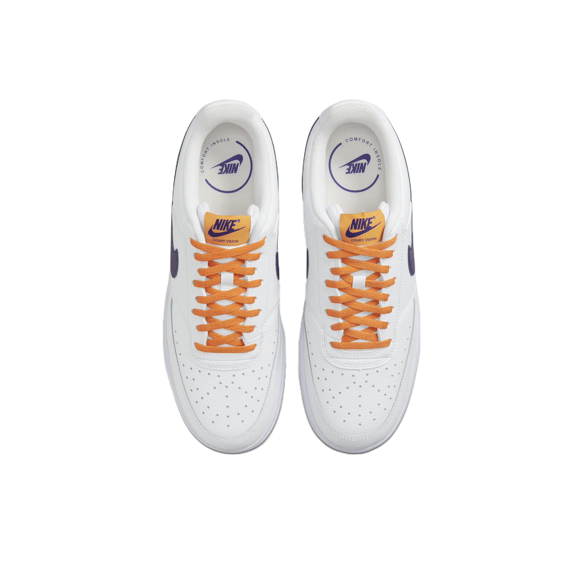 Nike Court Vision Low "White Electro Purple" - вид сзади