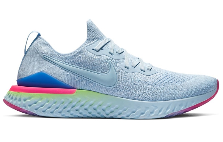 Nike Epic React Flyknit 2 Hydrogen Blue Sapphire Hyper Pink - вид с внутренней стороны