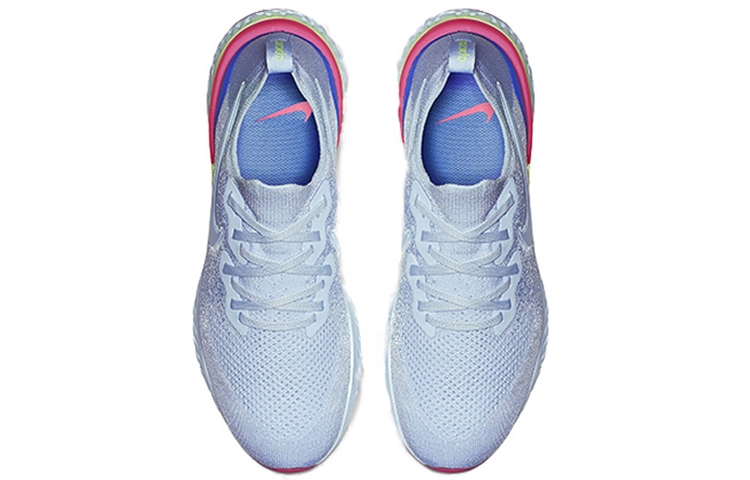 Nike Epic React Flyknit 2 Hydrogen Blue Sapphire Hyper Pink - вид сзади